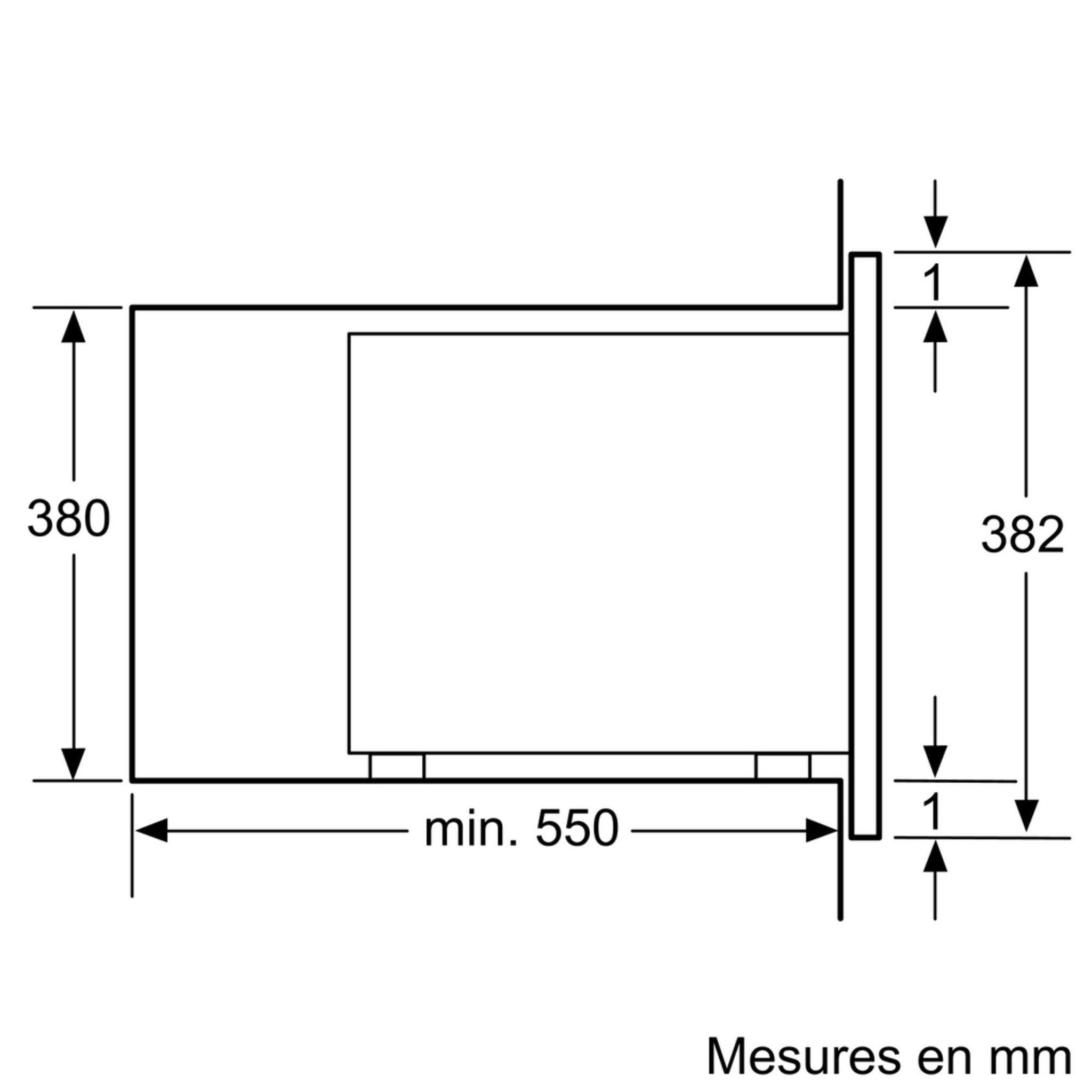Voir la diapositive 2 : BOSCH Micro-ondes encastrable 25l 900w inox - BFL553MS0