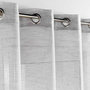 Voir la diapositive 2 : Paris Prix Rideau Voilage à Œillets  Sunline  140x280cm Gris & Argent