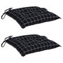 Voir la diapositive 3 : VIDAXL Coussins de chaise lot de 2 carreaux noir 40x40x7 cm tissu