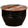 Voir la diapositive 2 : VIDAXL Table basse Bois de recuperation massif Forme de baril Noir