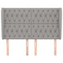 Voir la diapositive 3 : VIDAXL Tete de lit avec oreilles Gris clair 147x23x118/128 cm Tissu