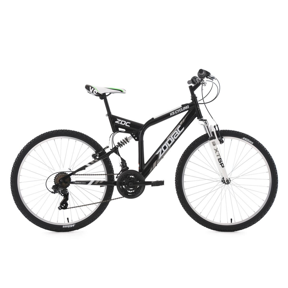 VTT tout suspendu 26 Zodiac noir TC 48 cm KS Cycling pas cher