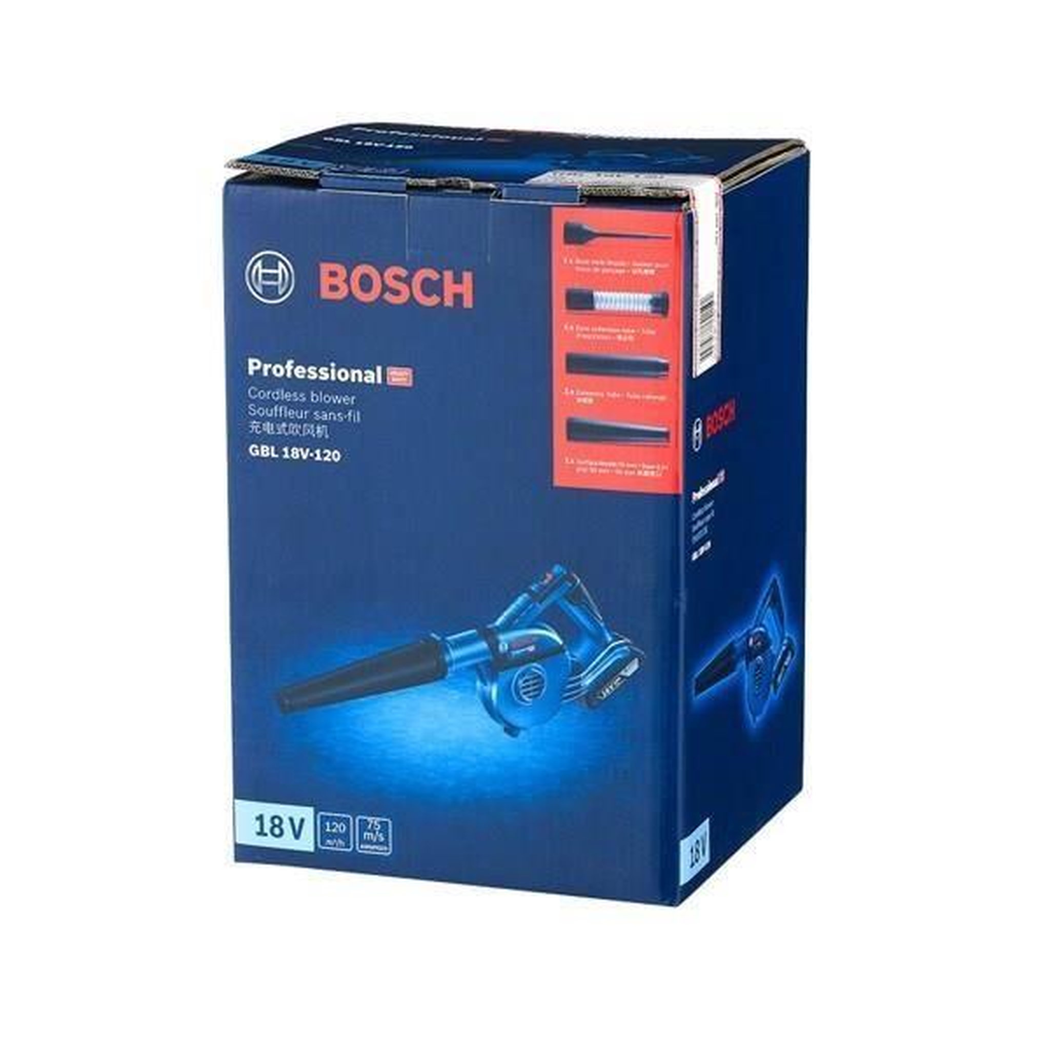 Voir la diapositive 2 : Bosch Professional Souffleur 18V GBL 18V-120 (sans batterie ni chargeur) en boîte carton - BOSCH - 06019F5100