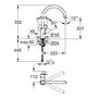 Voir la diapositive 3 : Grohe Mitigeur évier BAULOOP GROHE 31368000 - col de cygne - chromé