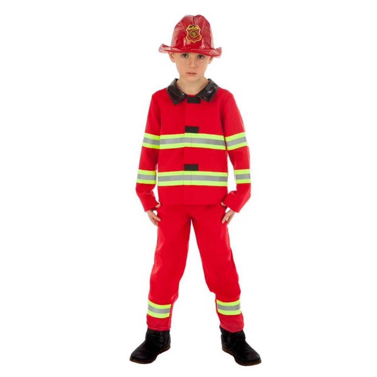 CHAKS Déguisement Pompier Américain - Enfant - 5/6 ans (110 à 116 cm)