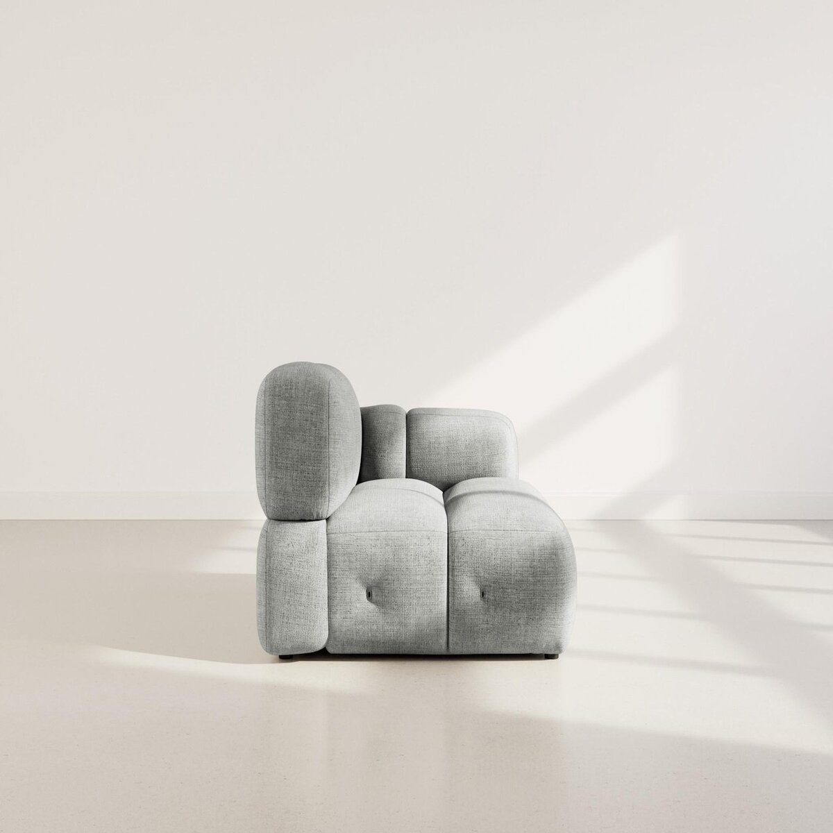 LISA DESIGN Grace - module d'assise droit en velours texturé