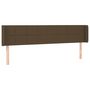 Voir la diapositive 3 : VIDAXL Tete de lit a LED Marron fonce 203x16x78/88 cm Tissu