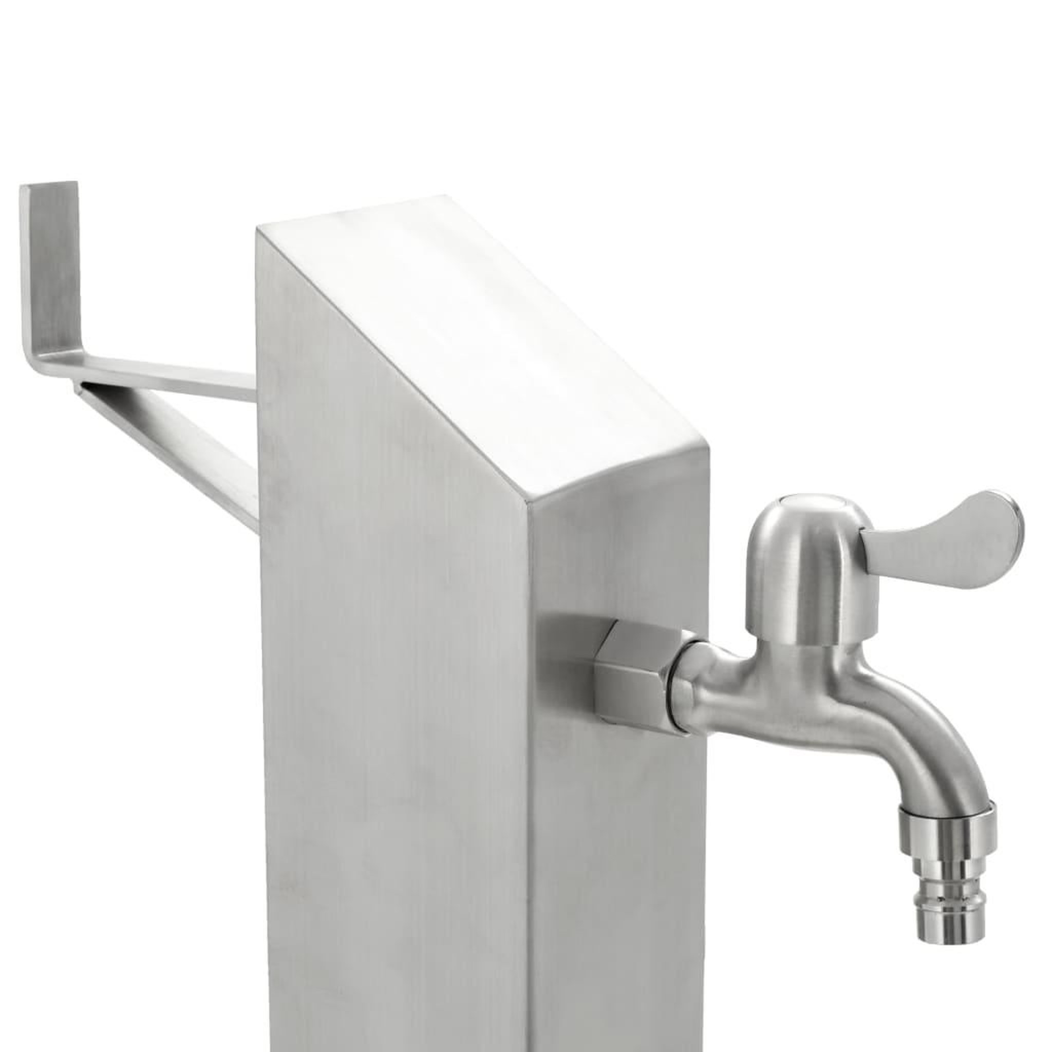 Voir la diapositive 5 : VIDAXL Colonne a eau de jardin carree acier inoxydable 95 cm