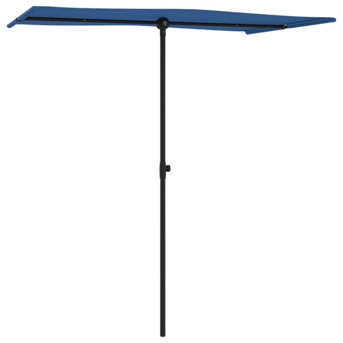VIDAXL Parasol de jardin avec mat en aluminium 180x110 cm Bleu azure