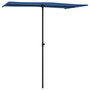 Voir la diapositive 3 : VIDAXL Parasol de jardin avec mat en aluminium 180x110 cm Bleu azure