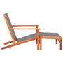 Voir la diapositive 3 : VIDAXL Chaise de jardin et repose-pied Gris Eucalyptus et textilene