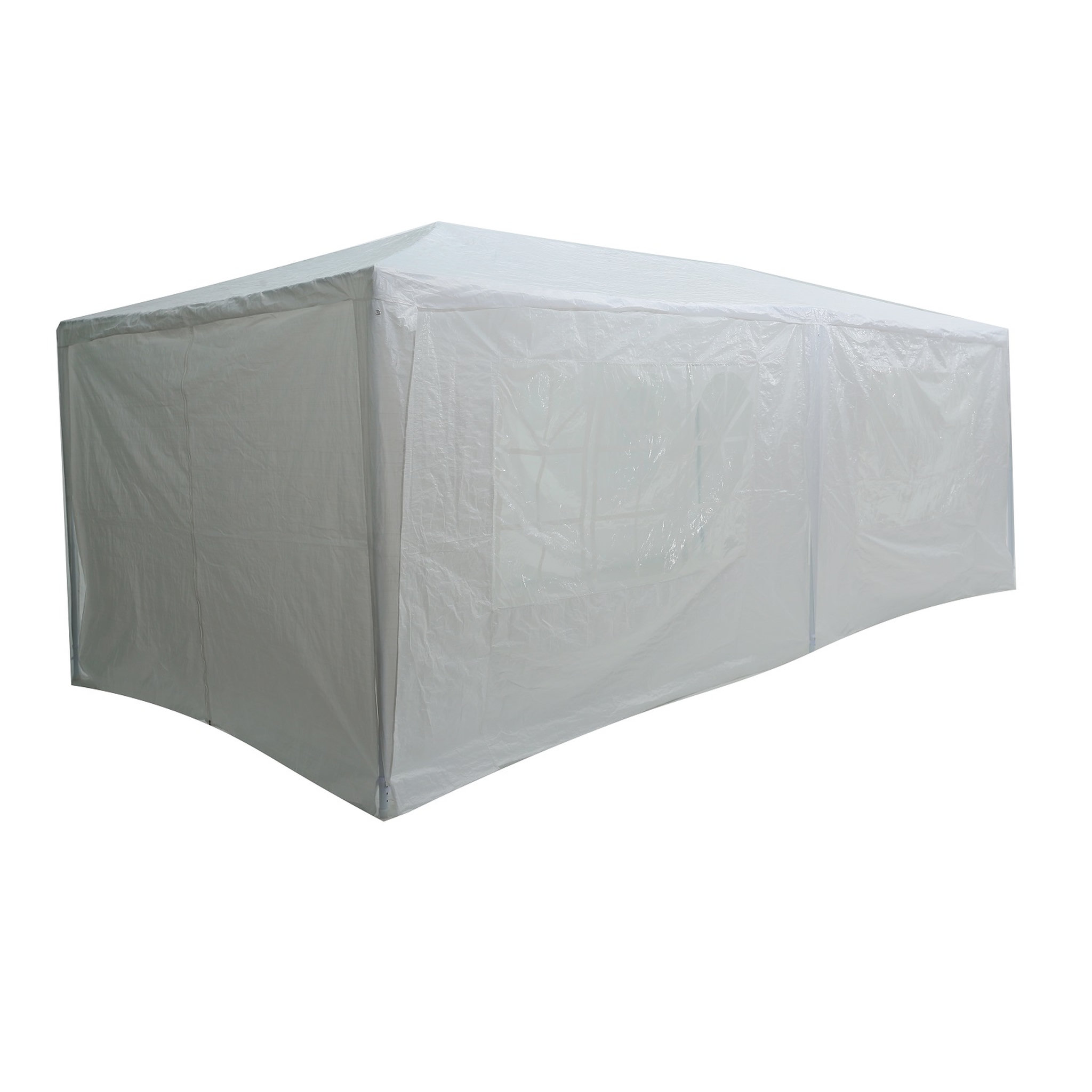 Voir la diapositive 4 : GARDENSTAR Tente/Tonnelle de réception jardin - Acier - 6x3x2.55m - Blanc