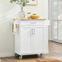 Voir la diapositive 2 : SOBUY Chariot de cuisine blanc avec tiroir et roulettes 83x46x91cm FKW13-II-WN