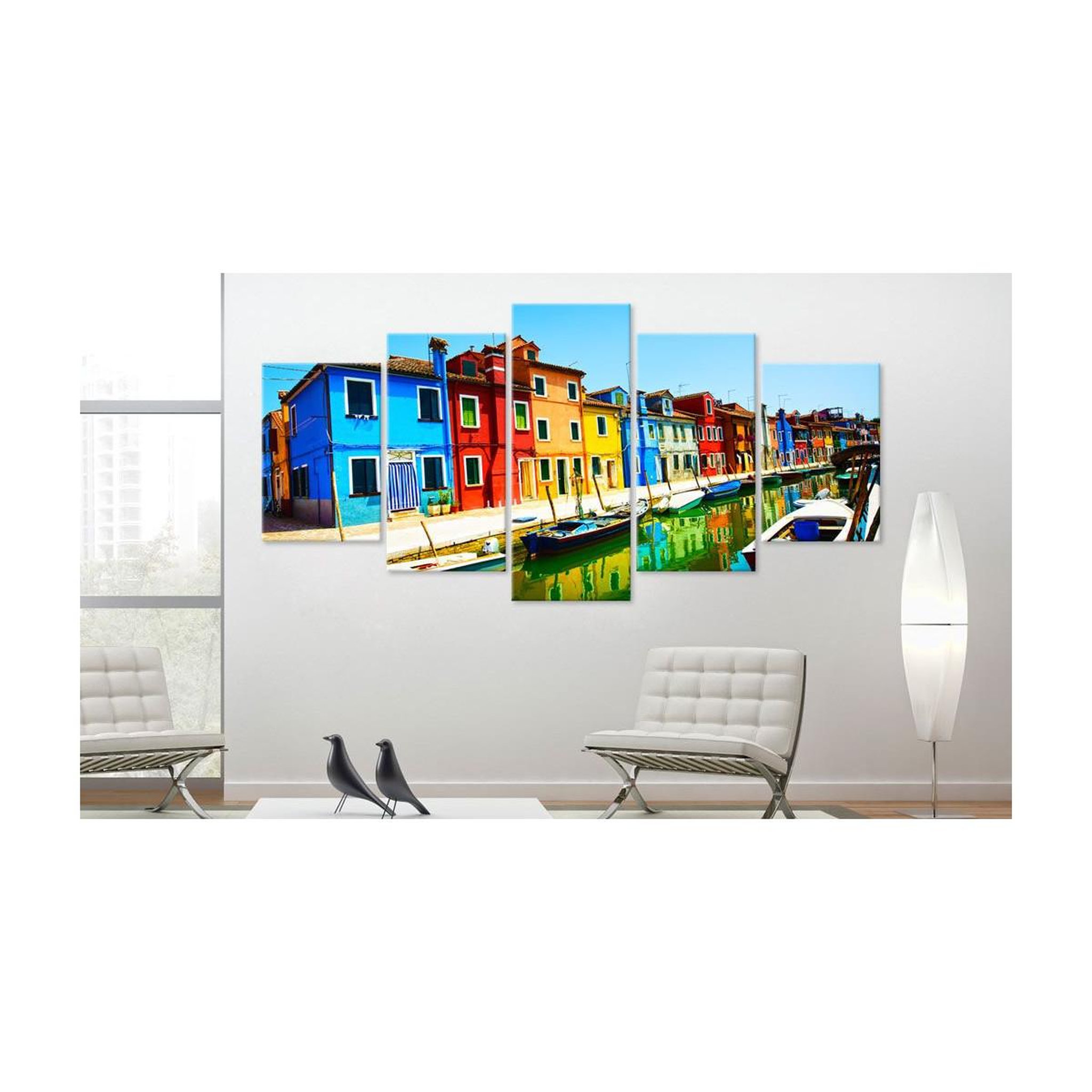 Voir la diapositive 2 : Paris Prix Tableau  Maisons Aux Couleurs de l'arc en Ciel
