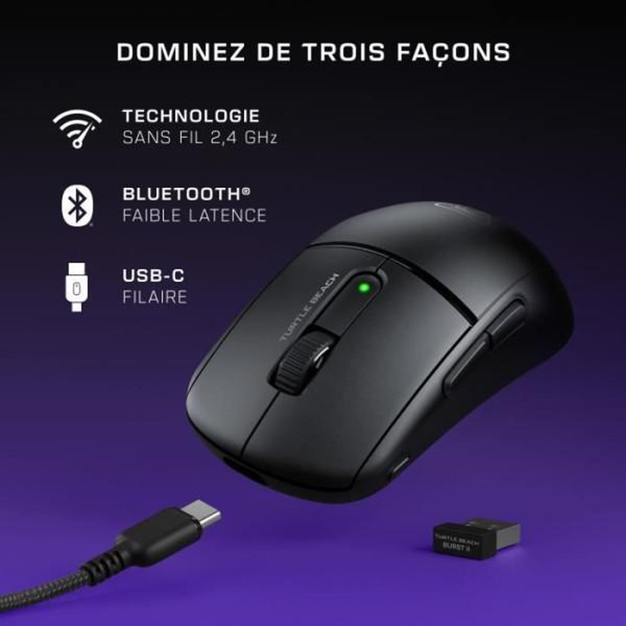 Voir la diapositive 6 : Turtle Beach Souris Gamer Sans Fil Burst II Air Noir