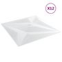 Voir la diapositive 3 : VIDAXL Panneaux muraux 12 pcs blanc 50x50 cm XPS 3 m² etoile