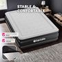 Voir la diapositive 3 : tectake Matelas gonflable avec pompe électrique sac de transport inclus 200x101x44cm