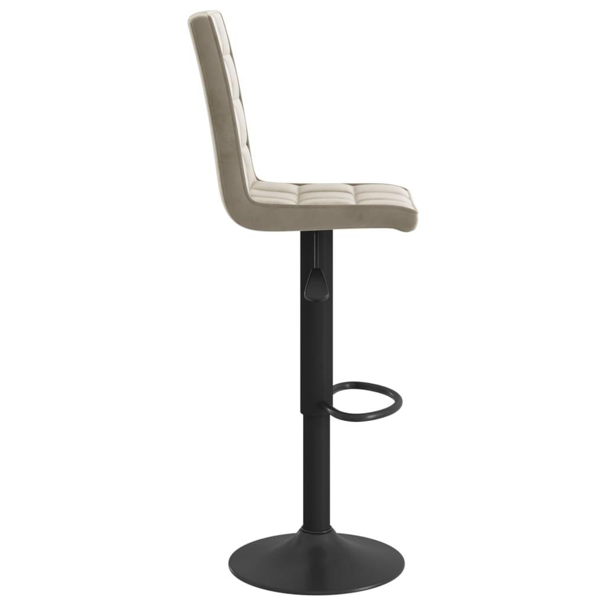 Voir la diapositive 4 : VIDAXL Tabouret de bar Gris clair Velours