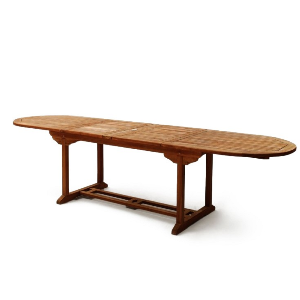 CONCEPT USINE Table de jardin ovale 10 places et 10 chaises en teck huilé LUBOK