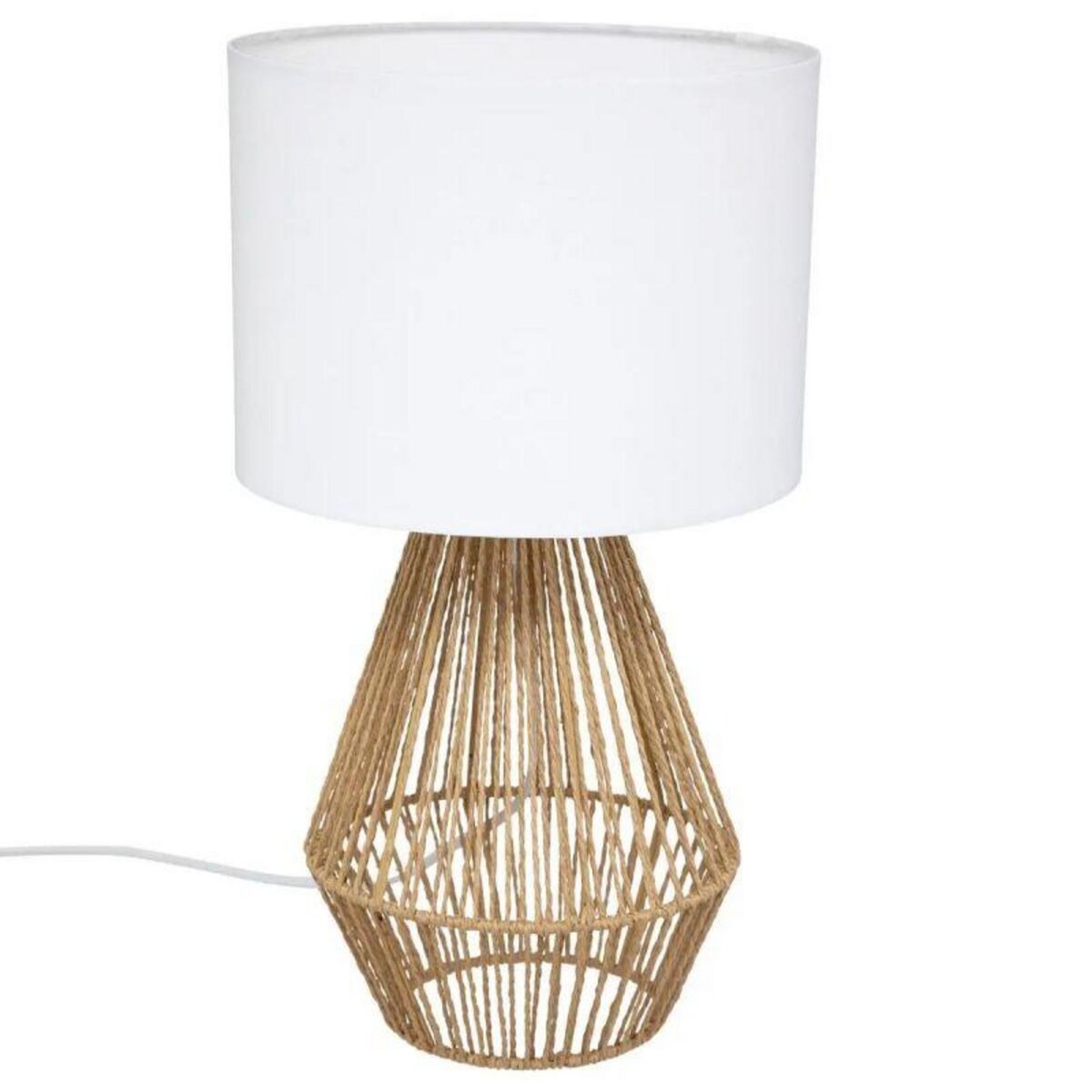  Lampe à Poser Design  Lila  40cm Beige & Blanc