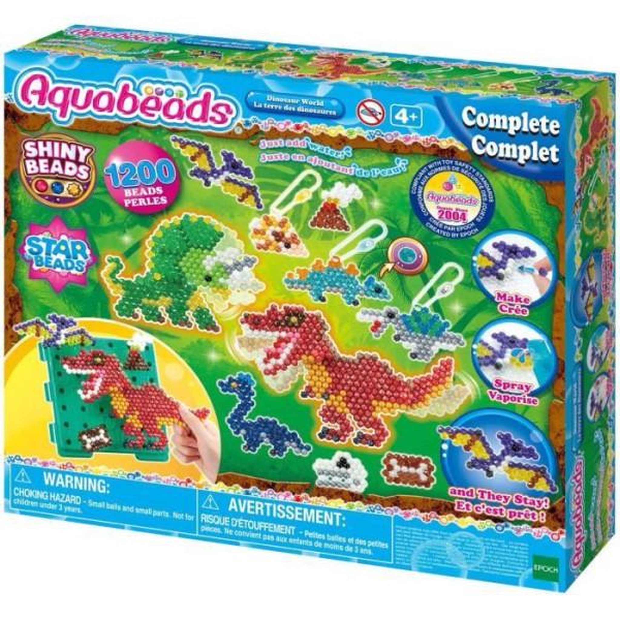 Aquabeads Aquabeads - la terre des dinosaures - perles créatives pour enfants