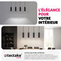 Voir la diapositive 3 : tectake Plafonnier 4 ampoules 4x GU10, 40 W noir