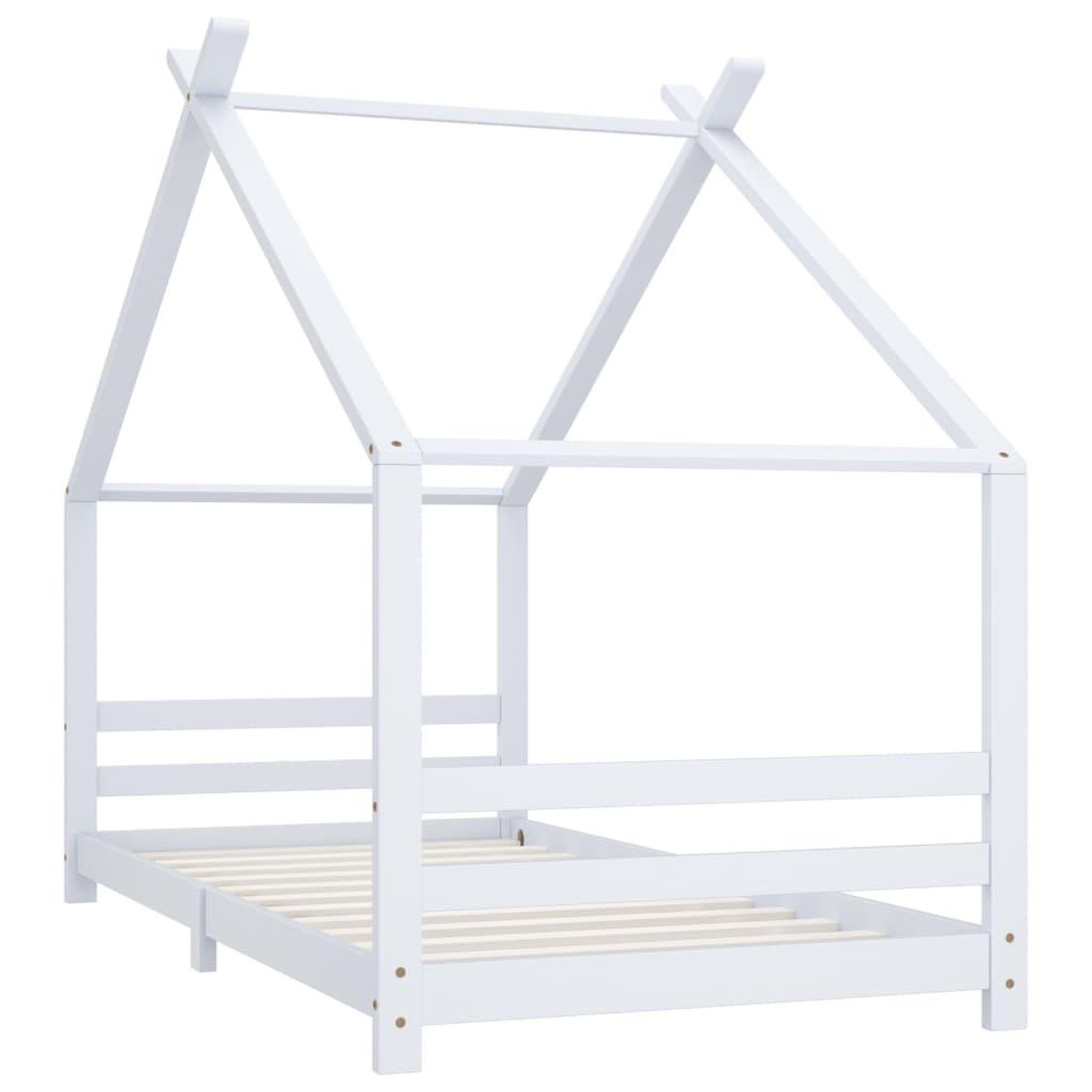 Voir la diapositive 2 : VIDAXL Cadre de lit d'enfant Blanc Bois de pin massif 90x200 cm