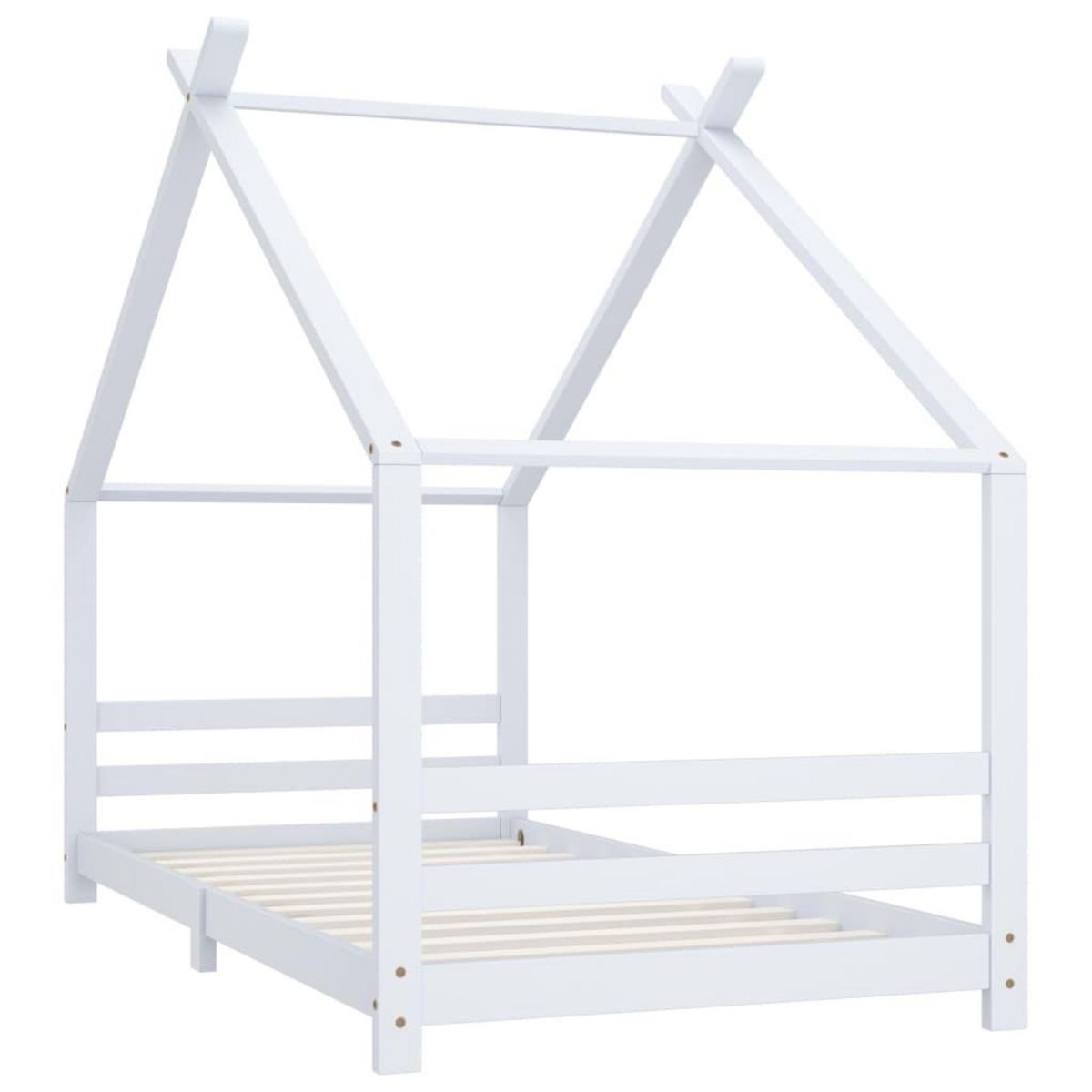 VIDAXL Cadre de lit d'enfant Blanc Bois de pin massif 90x200 cm