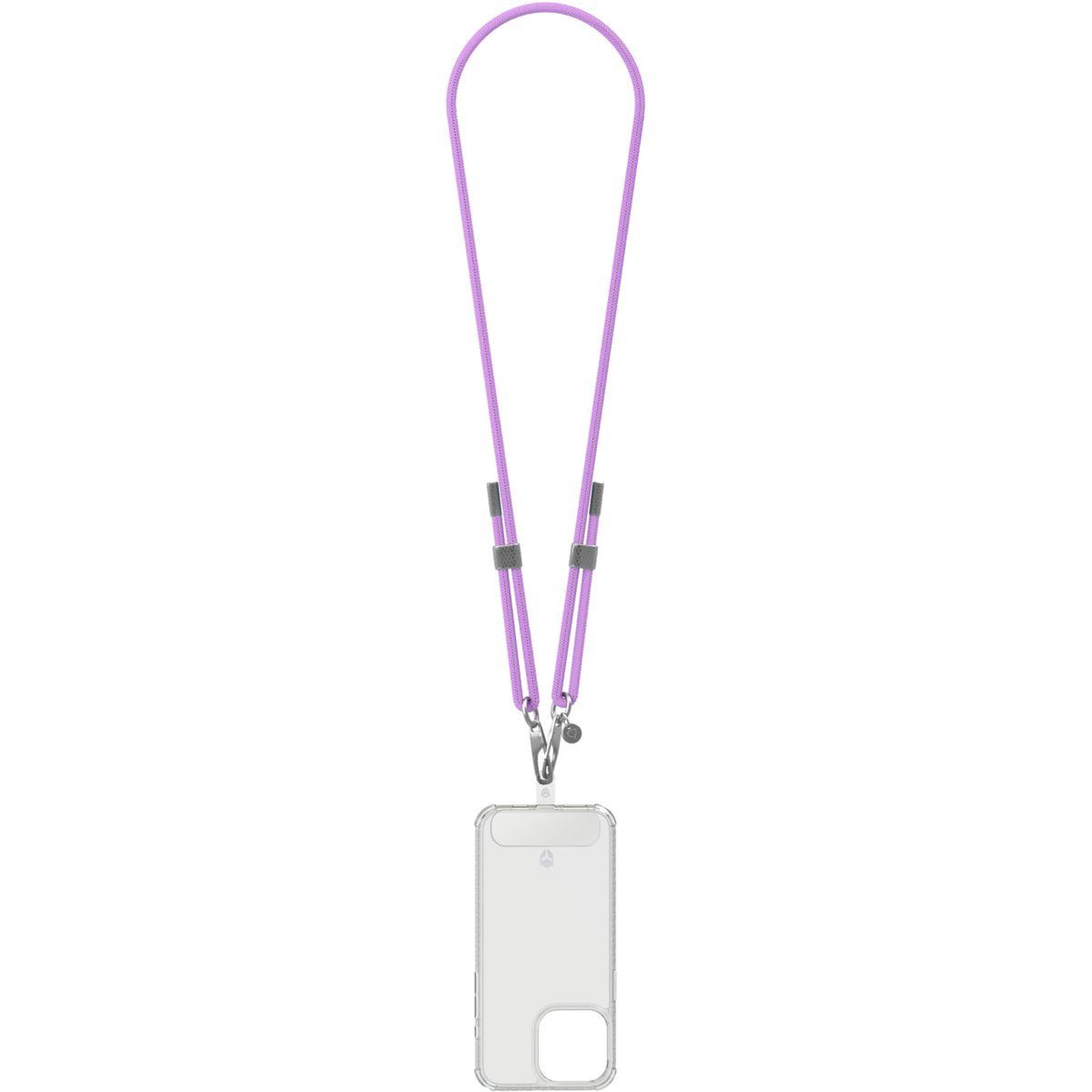 Voir la diapositive 3 : FORCE CASE Bandoulière Cordon violet détails Silver