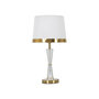 Voir la diapositive 1 : Paris Prix Lampe à Poser en Verre  Cristal  56cm Blanc & Or