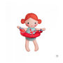 Voir la diapositive 2 : LILLIPUTIENS poupee de bain Axelle ey sa bouee crabe