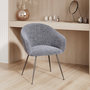 Voir la diapositive 2 : MAISON PAVANE Fauteuil en tissu gris chiné et pieds en métal noir-Socky