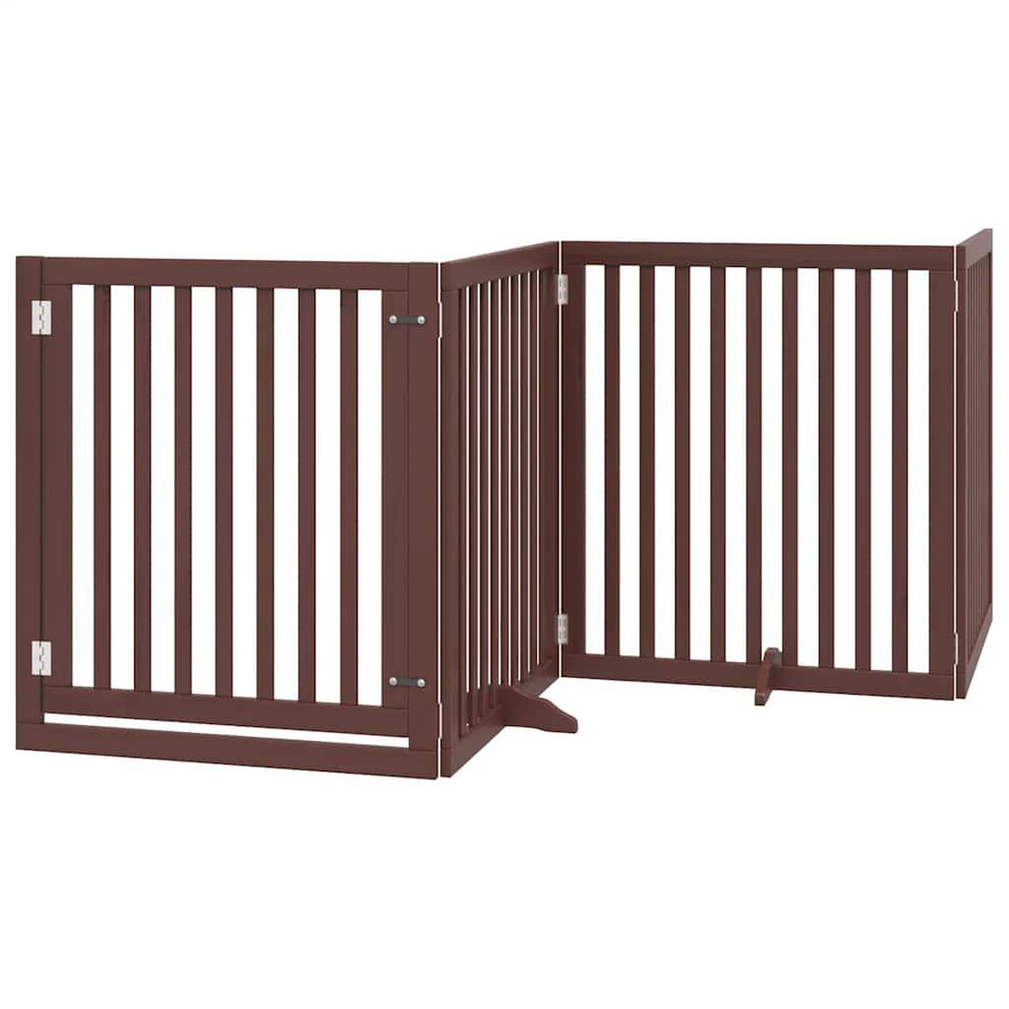 Voir la diapositive 3 : VIDAXL Barriere pour chien porte pliable 10 panneaux bois de peuplier