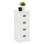 Voir la diapositive 1 : IDIMEX Chiffonnier LANDHAUS, 4 tiroirs, blanc