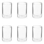 SECRET DE GOURMET Lot de 6 Mugs Double Paroi  Clea  40cl Transparent