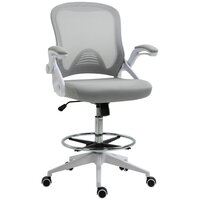 Chaise de bureau velours fauteuil bureau massant coussin lombaire intégré  hauteur réglable pivotante 360° gris clair