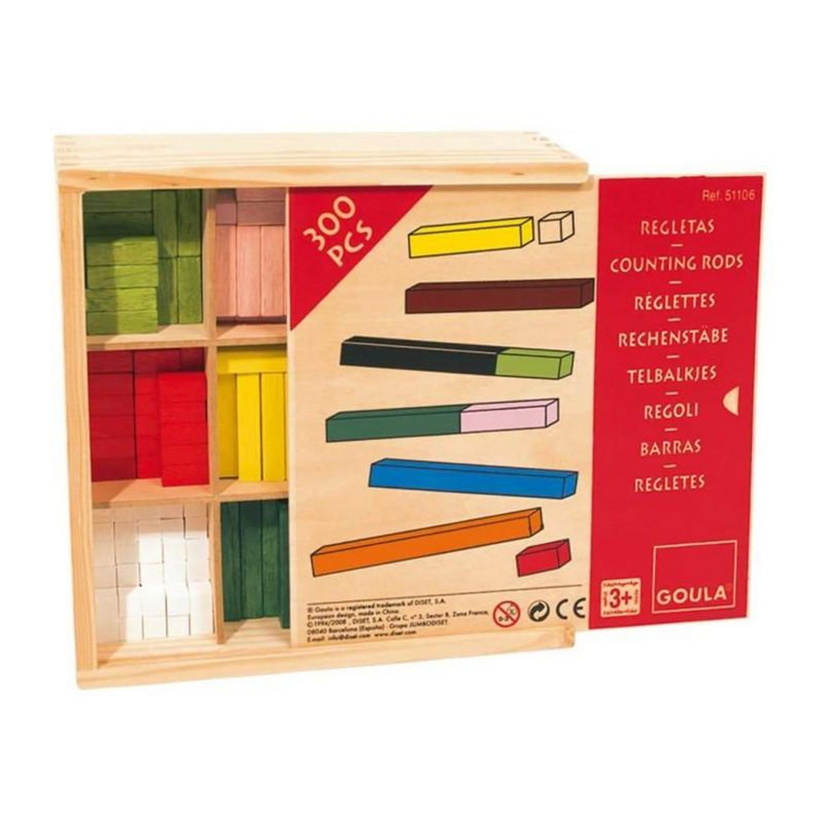 Goula Jeu éducatif - GOULA - Réglettes 10x10 - Boîte collectivités 300 pcs - Compréhension des chiffres et opérations simples