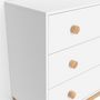 Voir la diapositive 6 : ID MARKET Commode enfant 3 tiroirs JACOB 80 cm blanc et bois
