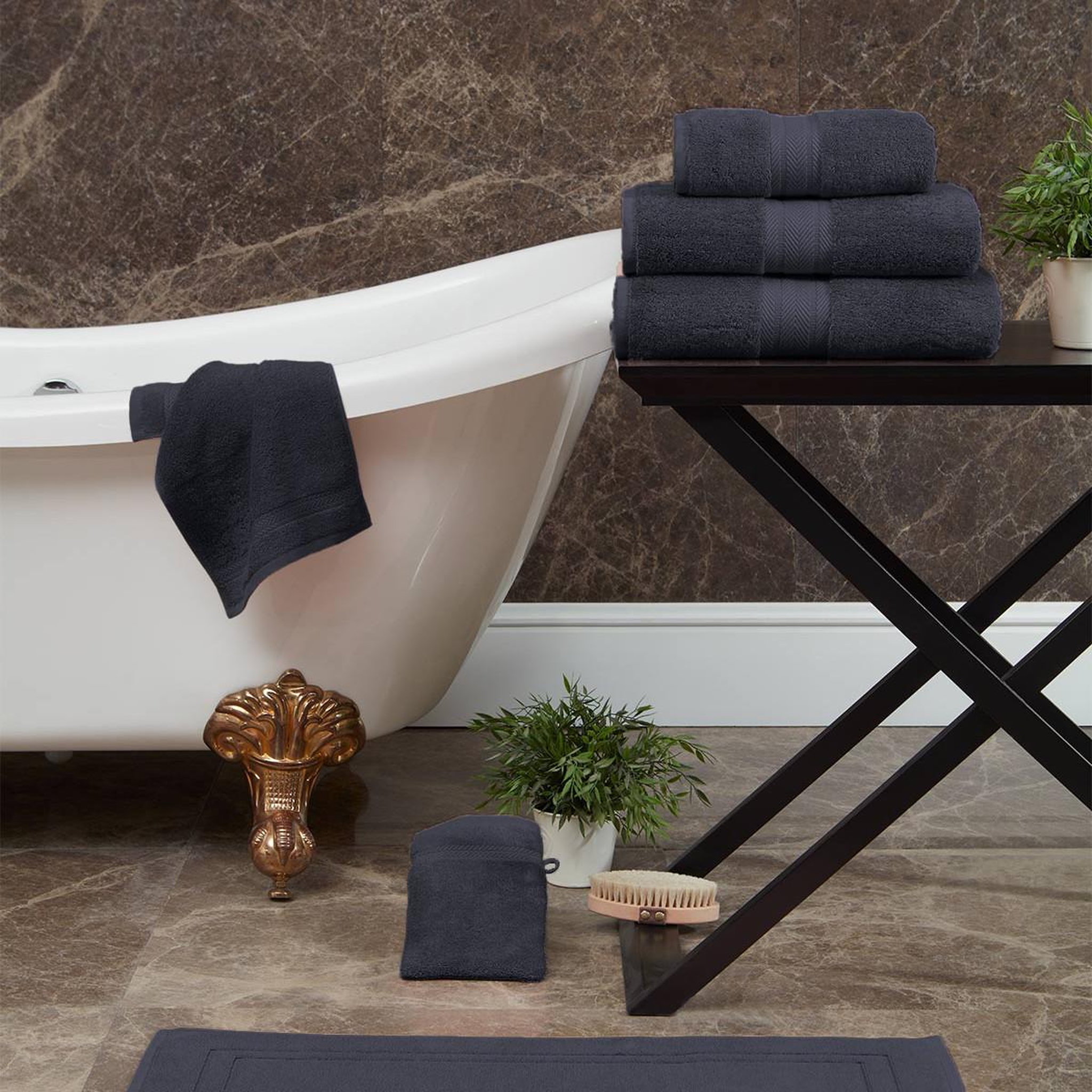 Voir la diapositive 3 : Sensei Maison Tapis de bain 900 g/m² LUXURY - 50x80 cm