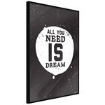 Paris Prix Affiche Murale Encadrée  All You Need. Coloris disponibles : Jaune, Noir