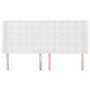 Voir la diapositive 3 : VIDAXL Tete de lit avec oreilles Blanc 203x16x118/128 cm Similicuir