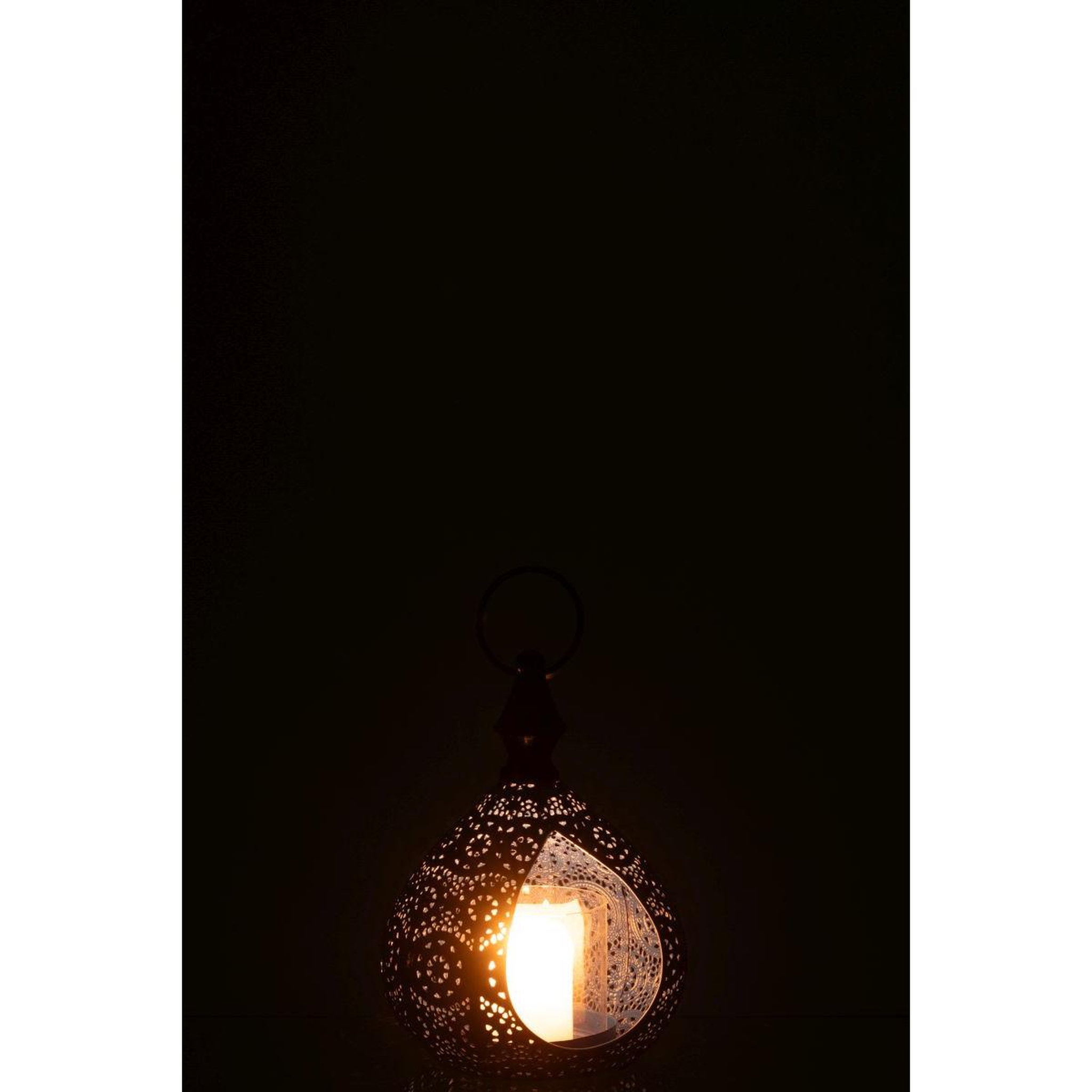 Voir la diapositive 3 : J-LINE Photophore en Métal  Drop  21cm Bleu