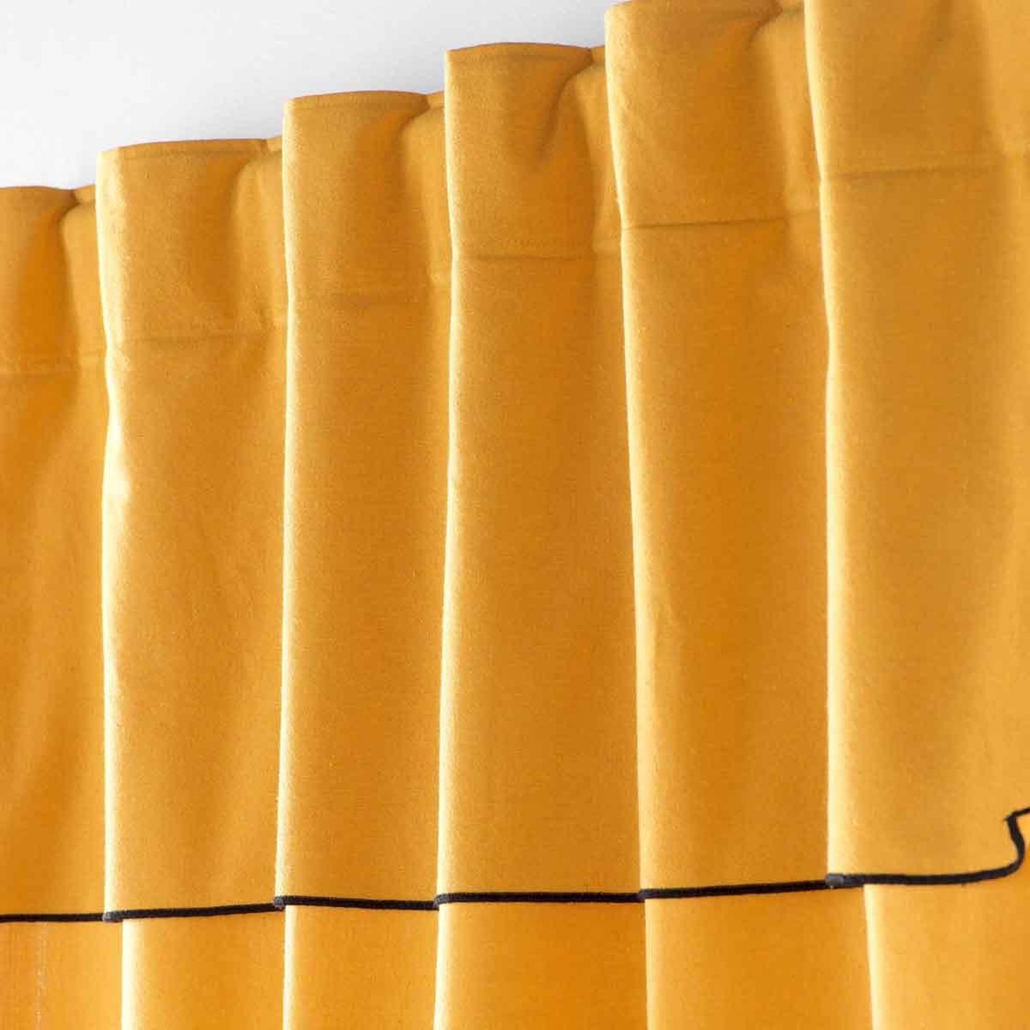 Voir la diapositive 2 : Douceur d'Intérieur Rideau à passants  mistraline  140x240cm moutarde