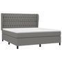 Voir la diapositive 3 : VIDAXL Sommier a lattes de lit avec matelas Gris fonce 180x200cm Tissu