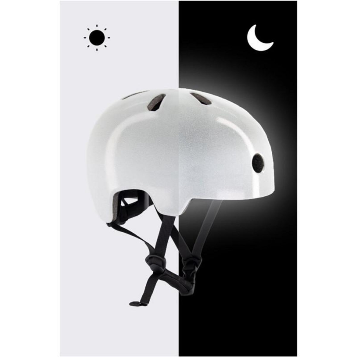 URBAN CIRCUS Casque vélo Urban Circus Casque velo reflechissant Blanc