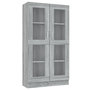 Voir la diapositive 2 : VIDAXL Armoire a vitrine Sonoma gris 82,5x30,5x150cm Bois d'ingenierie
