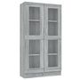 Voir la diapositive 2 : VIDAXL Armoire a vitrine Sonoma gris 82,5x30,5x150cm Bois d'ingenierie