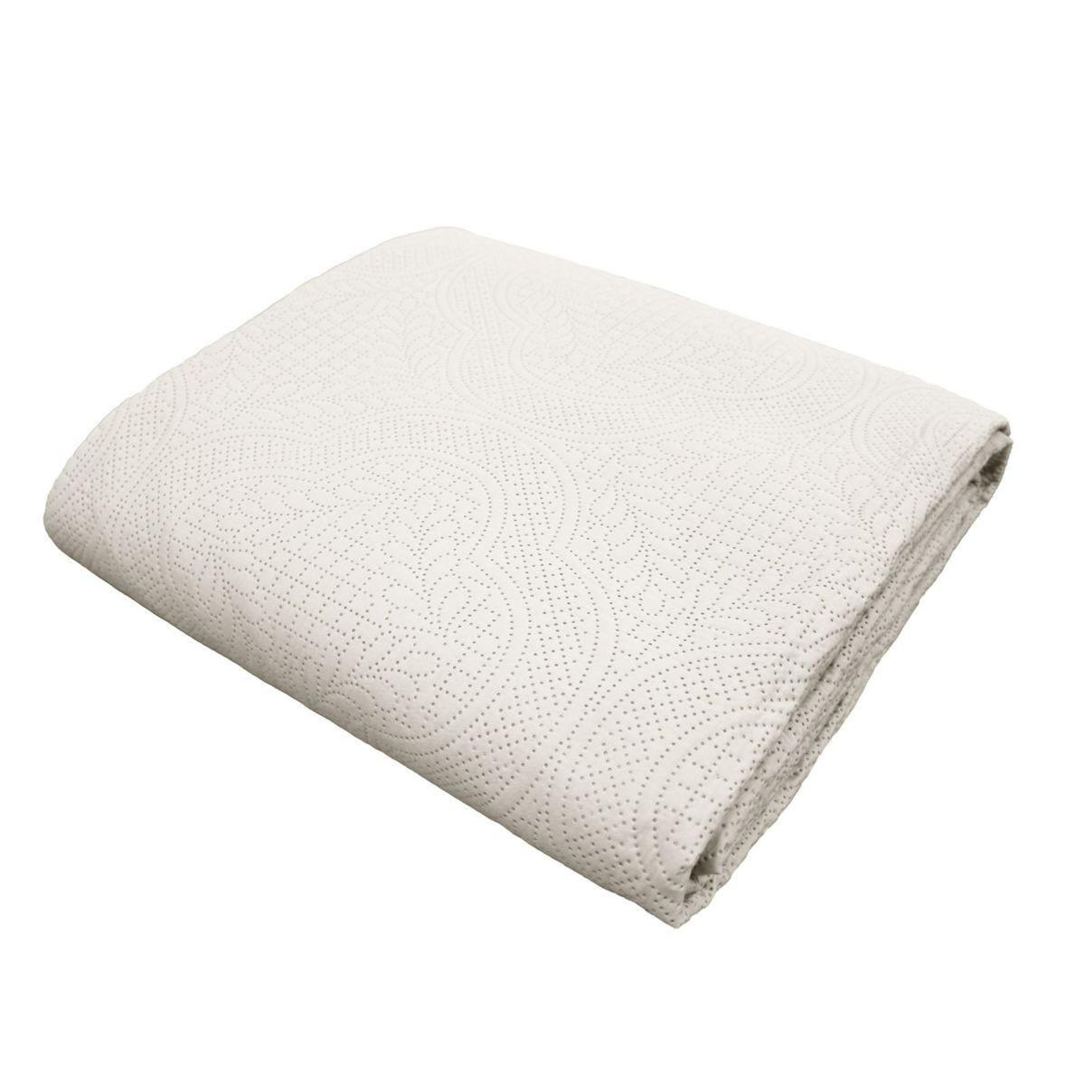 Paris Prix Couvre-Lit & 2 Housses de Coussin  Romane  240x260cm Naturel