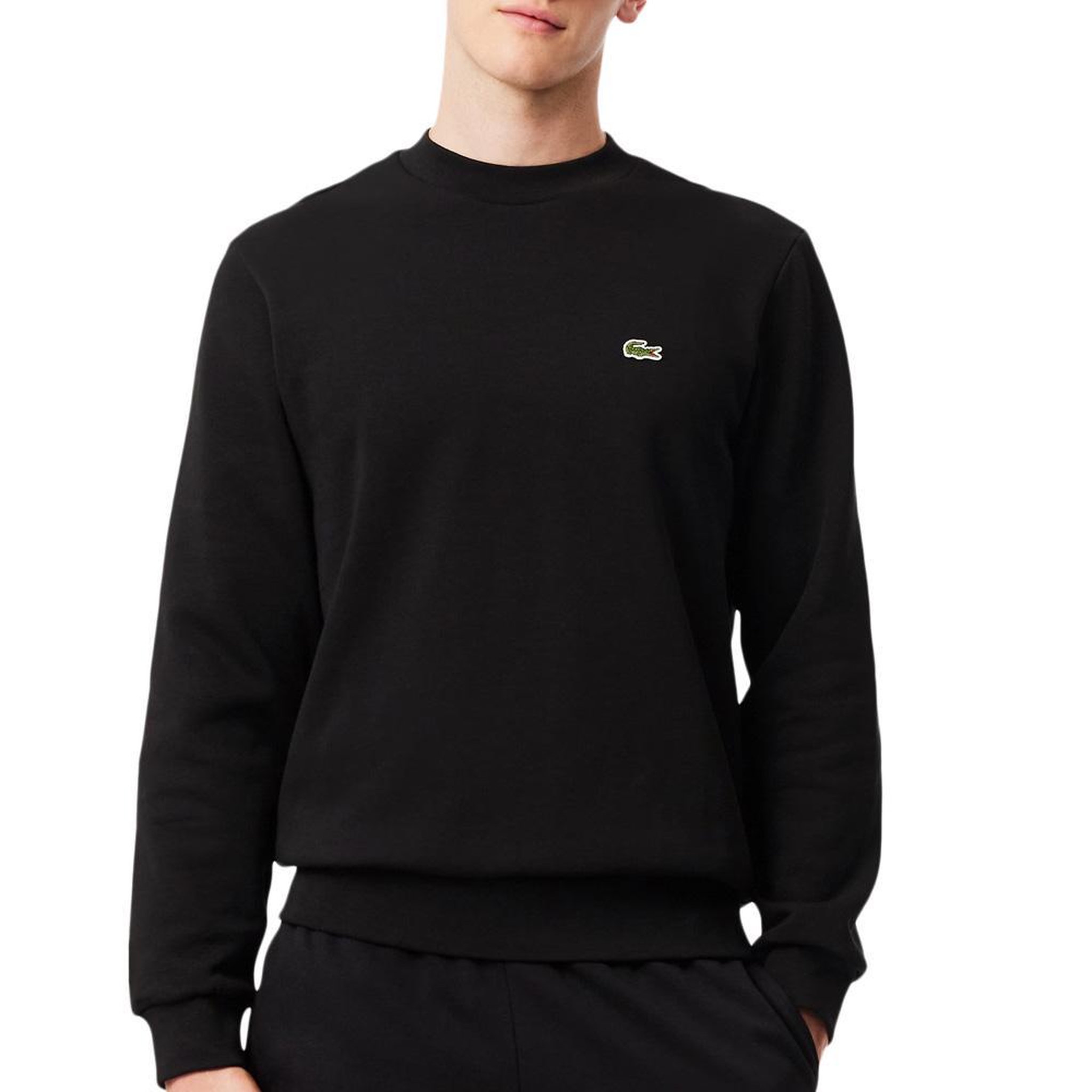Lacoste Sweat  Homme  acoste SH9608. Coloris disponibles : Noir