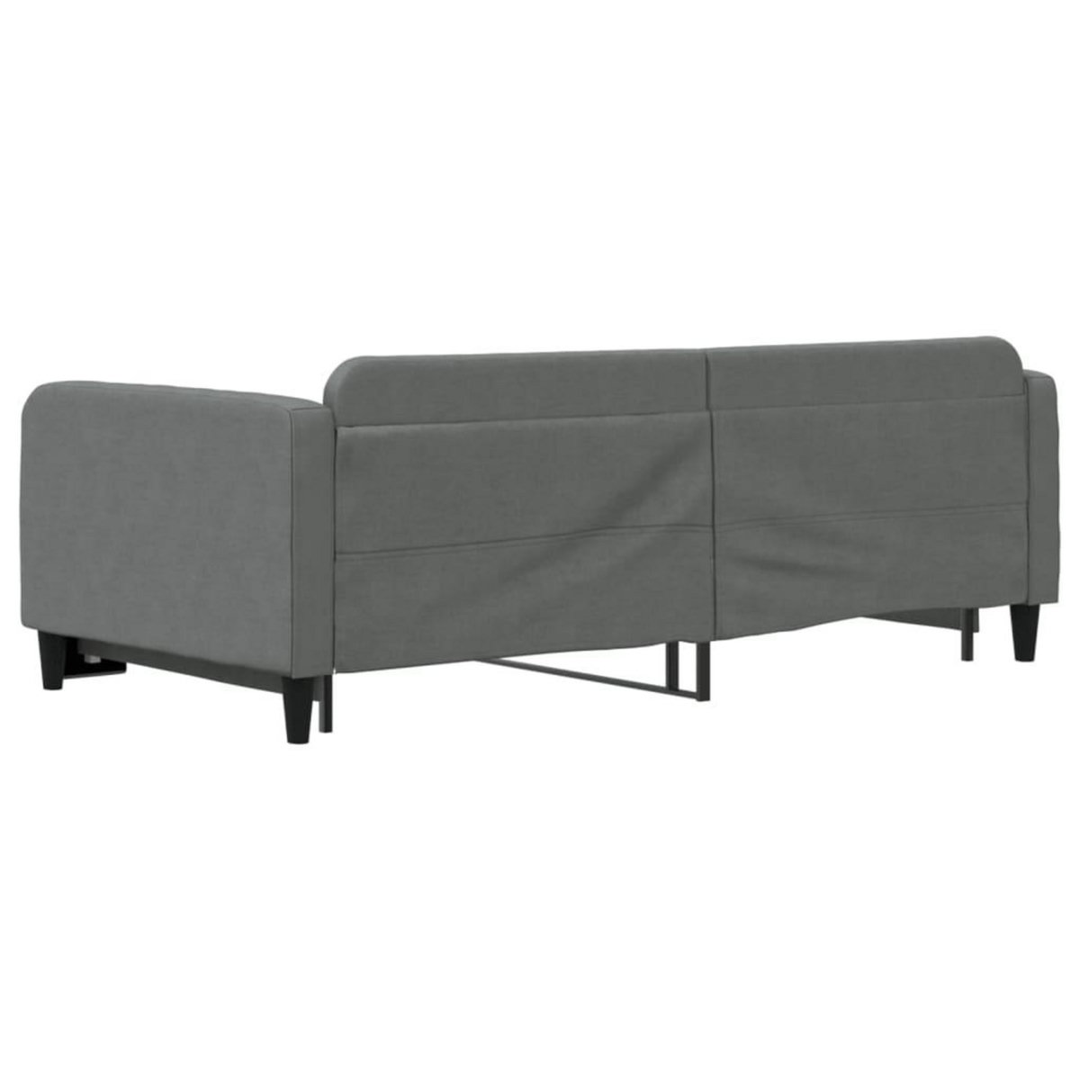 VIDAXL Lit de jour avec gigogne sans matelas gris fonce 100x200 cm